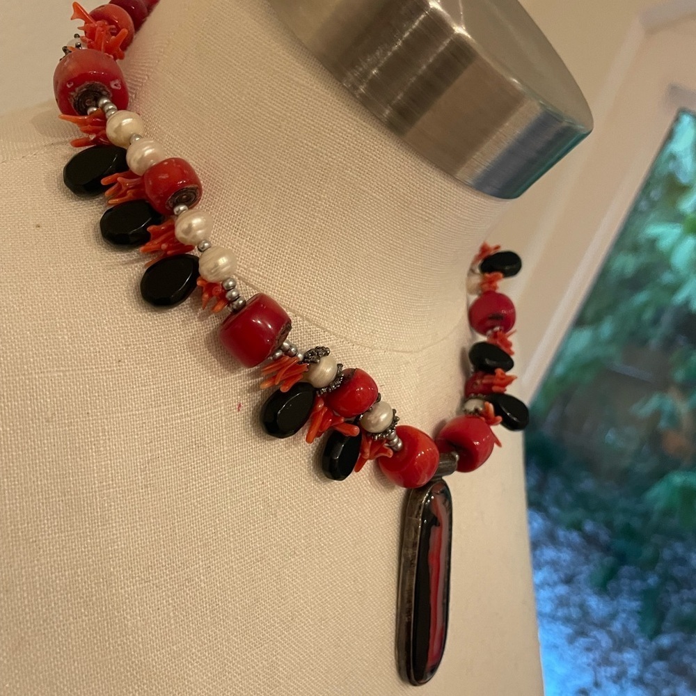 Red necklase No brand , Boutique - Picture 3 of 5